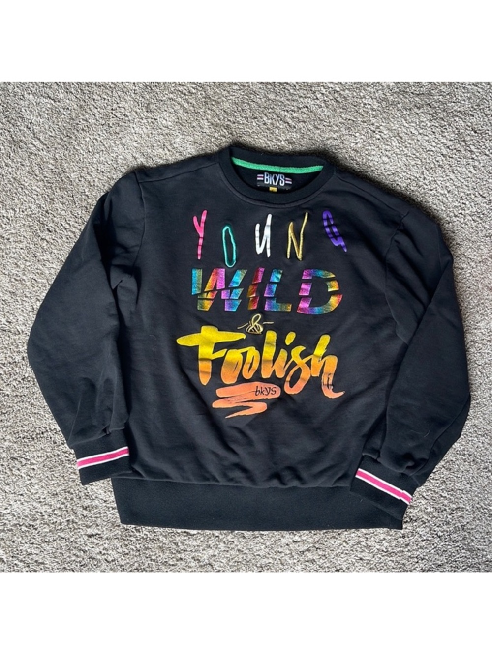 BKYS Black Keys Young Wild & Foolish Graphic Crewneck Sweatshirt